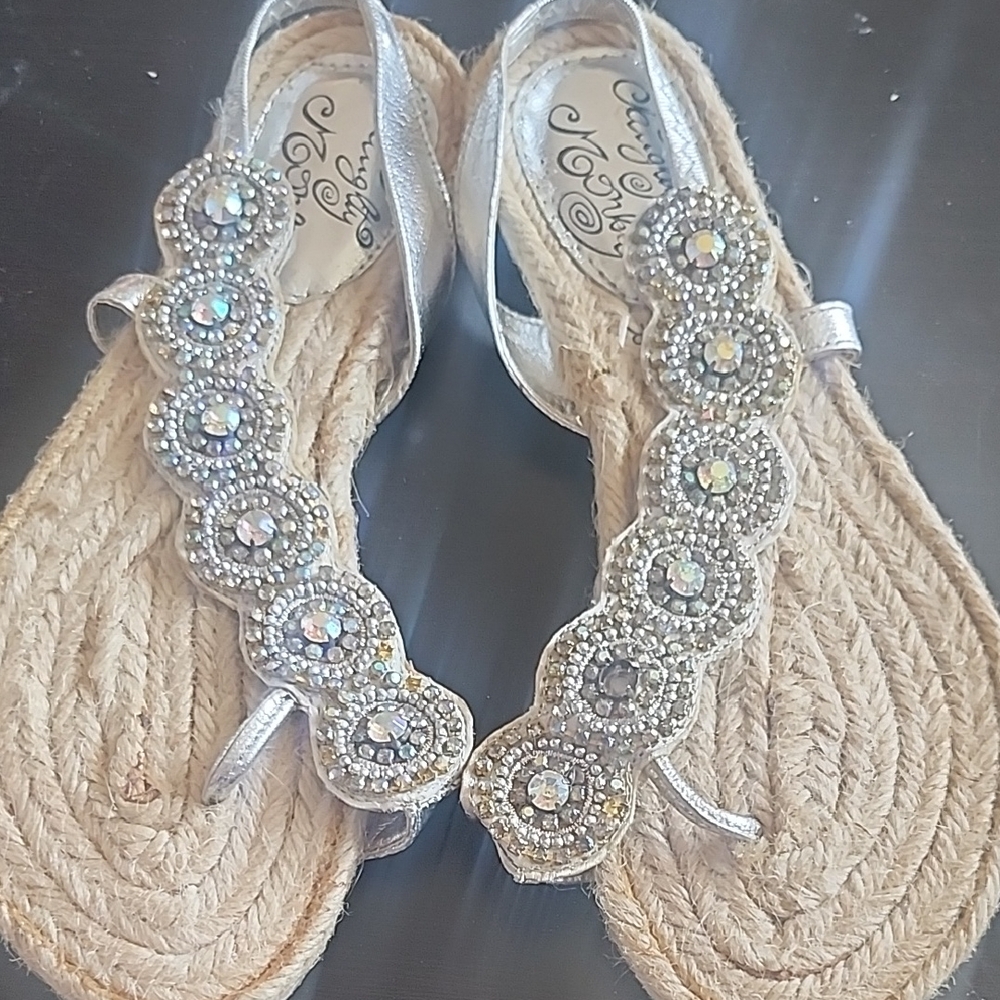 Silver Embellished Women's Sandals